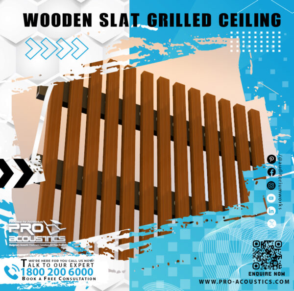 107.jpg Wooden Slat Grilled Acoustic Ceiling