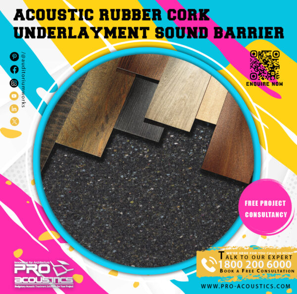 Acoustic Rubber Cork Underlayment Sound Barrier
