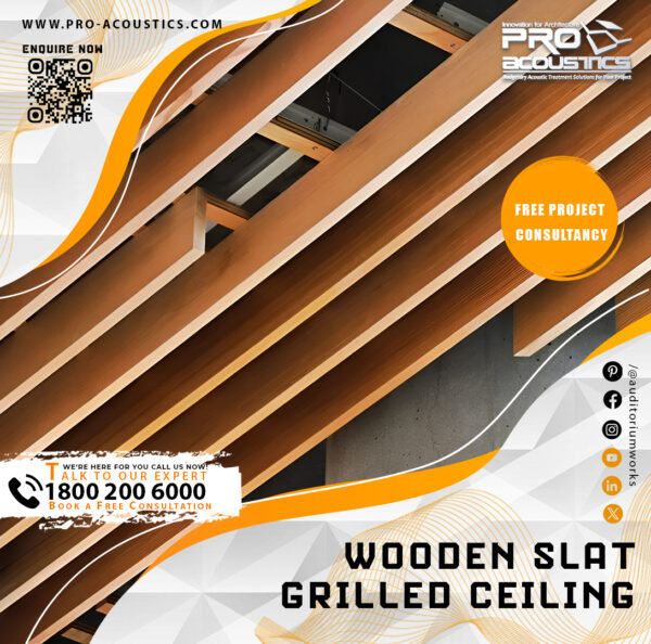 76.jpg Wooden Slat Grilled Acoustic Ceiling