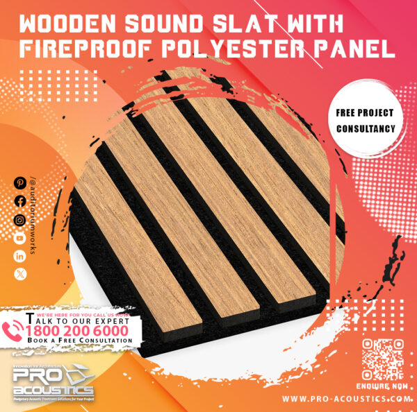85.jpg Wooden Sound Slat with Polyester felt panel