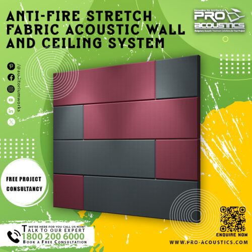 Anti-Fire Stretch Fabric Acoustic Wall and Ceiling System