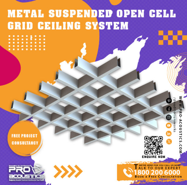 Metal-Suspended-Open-Cell-Grid-Ceiling-System.jpg Metal Suspended Open Cell Grid Ceiling System