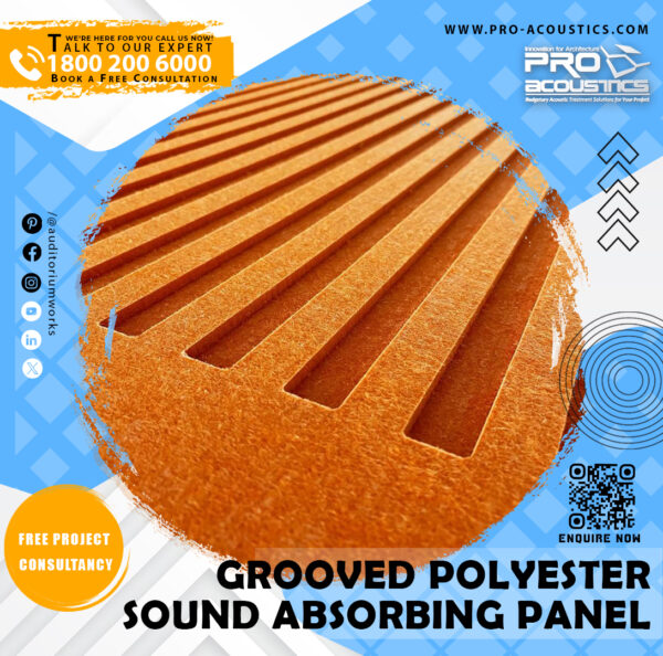 grooved.jpg Grooved Polyester Sound Absorbing Panel